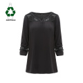 Women's Eco-friendly Recycled V-neck T-shirt comfortable breathable T-shirt